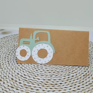Lot de 10 marque place sur le thème tracteur personnalisables aux couleurs de votre choix