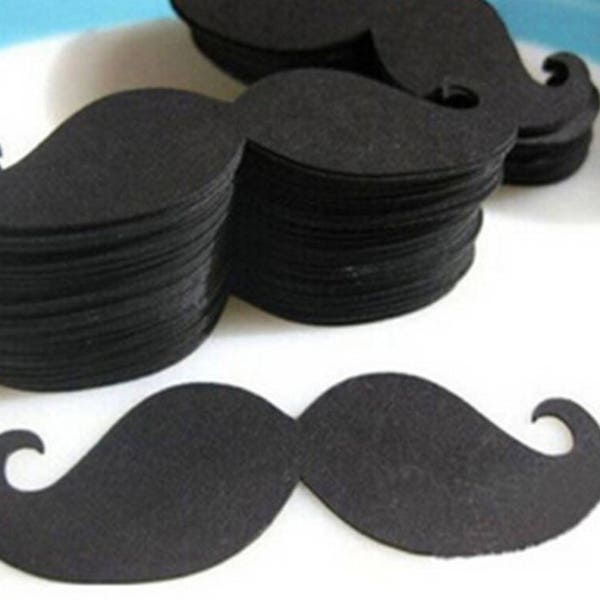 Découpe en papier cartonné en forme de moustache pour scrapbooking , baby shower ou anniversaire (lot de 5)