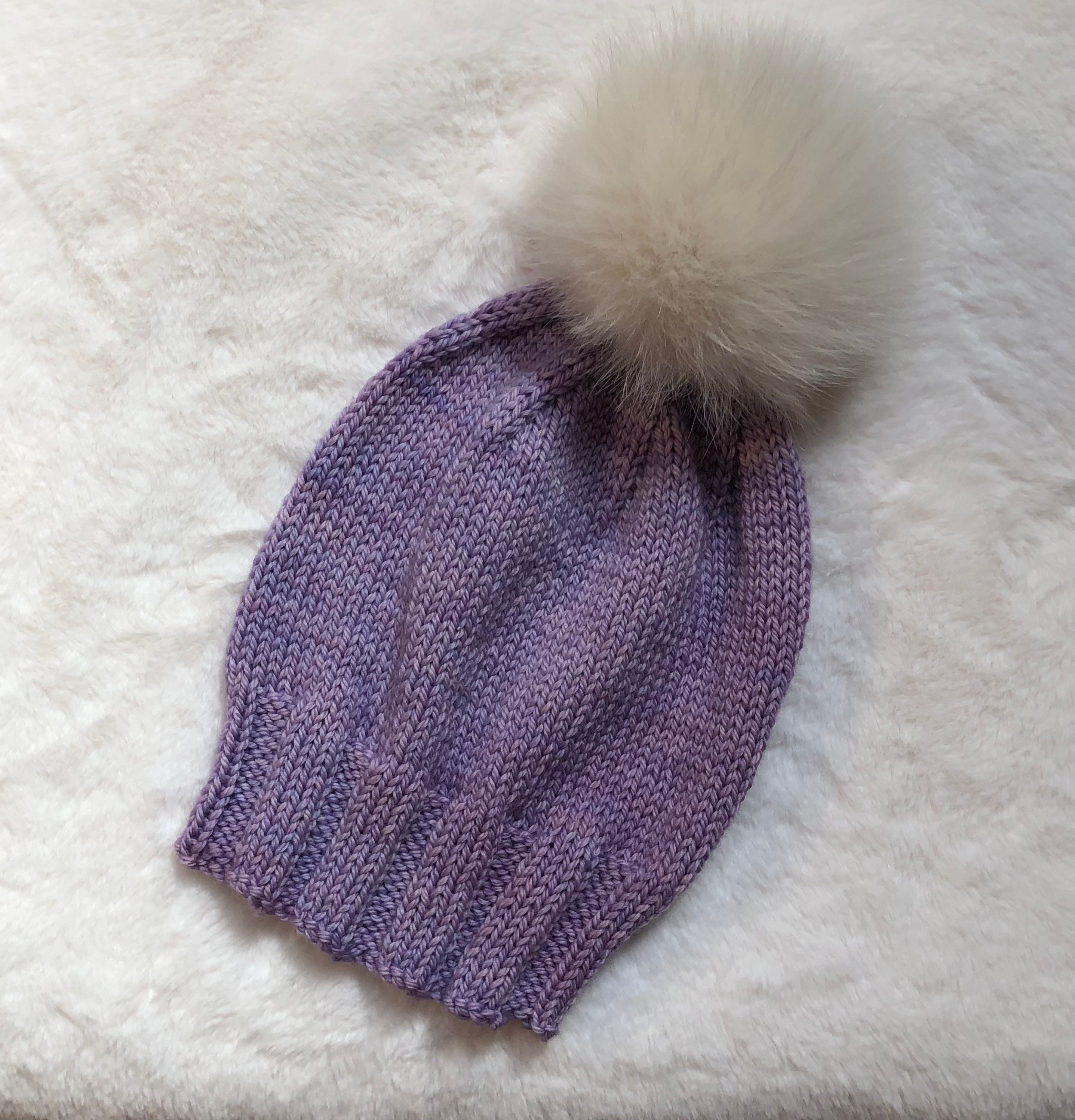Lavender wool knit hat beanie New Lilac Beanie - Cozy, Stylish & Unisex Knit Hat from Montreal  main image 3