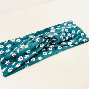Teal Floral Headband