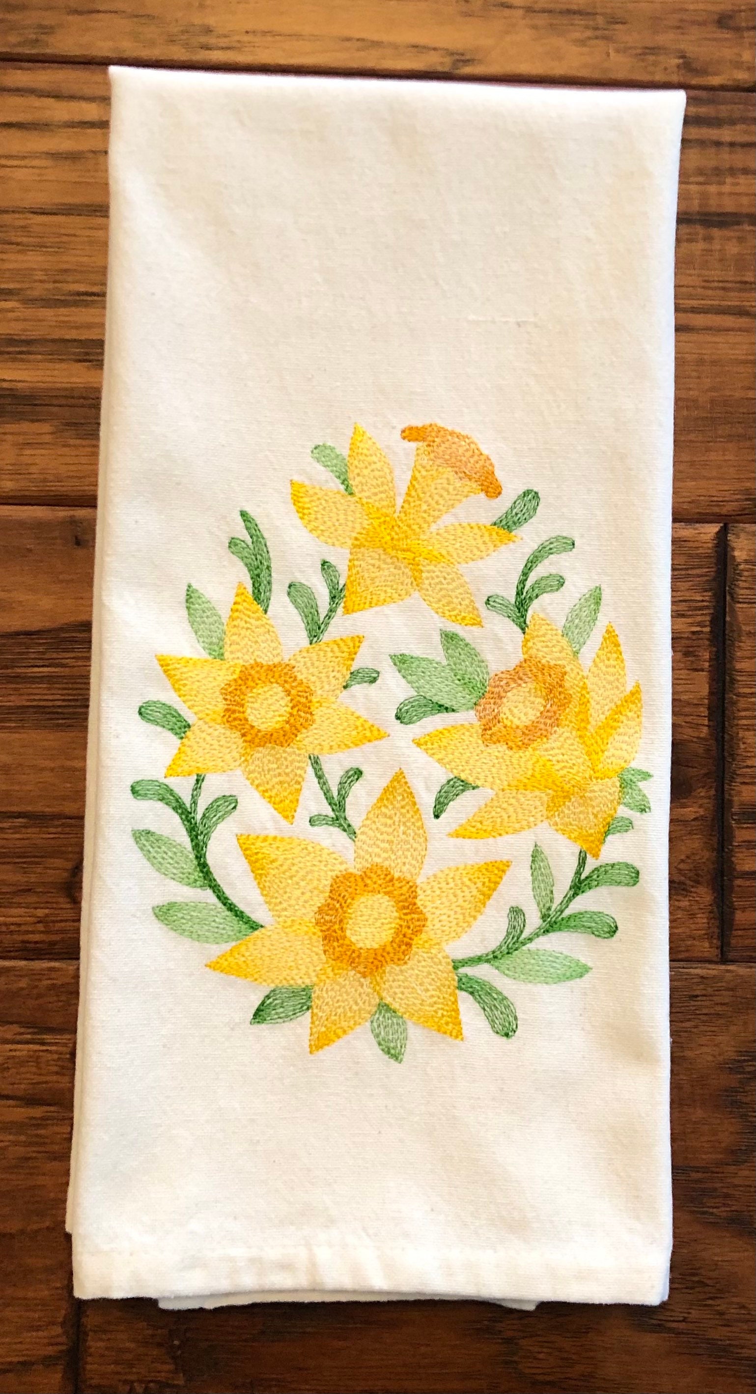 GEEORY Spring White Daisy Kitchen Dish Towels 18x26 Inch Ultra Absorbent  Bar Drying Cloth Hello Spring Hand TowelHome Decor Set of 2 GD001