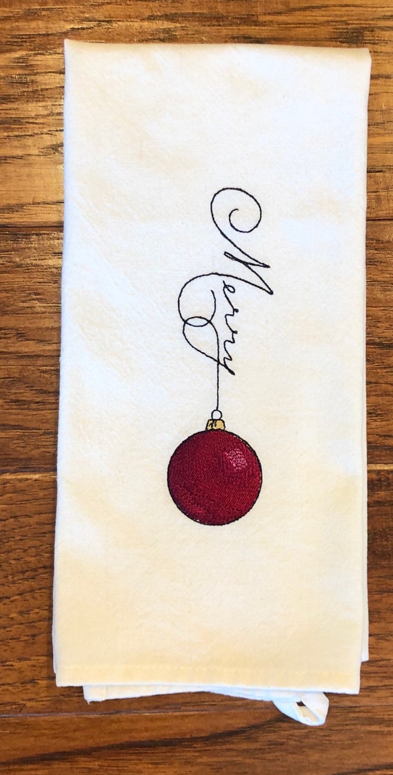 Merry Ornament Tea Towel Merry Ornament Tea Towel