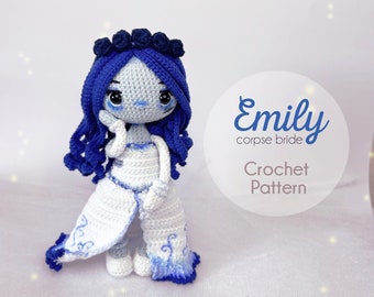 Crochet pattern / Emily amigurumi / corpse bride / pdf