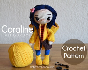 PDF-patroon / Coraline Amigurumi / digitaal bestand