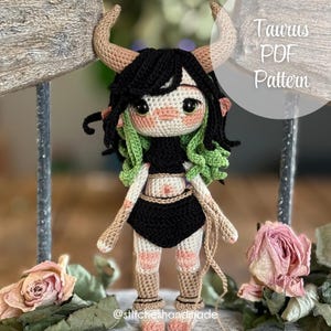 Crochet PDF Pattern / Taurus Girl/ Zodiac / Amigurumi