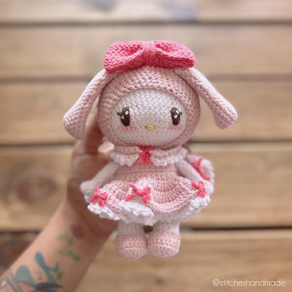 Amigurumi Pattern for a Pink Bunny and a Purple Bunny / Digital