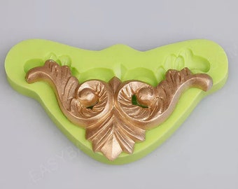 Moule en silicone pour décoration de gâteau - TRAHOO - Style Baroque Fioritures Rouleau Lacet