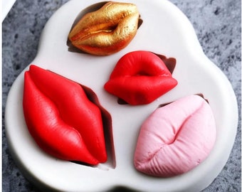 Molde de silicona de labios, molde de labios, molde de San Valentín, molde de fondant, molde de bricolaje, molde de sugarcraft, molde de chocolate