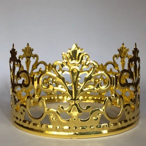 Shiny Metallic Gold crown topper, crown topper, gold crown, baby photoshoot crown, Gold crown topper, shiny crown topper