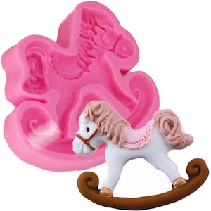 Trojan Rocking Horse, Silicone Mold, fondant sugarcraft,  jelly mold, diy mold, horse mold