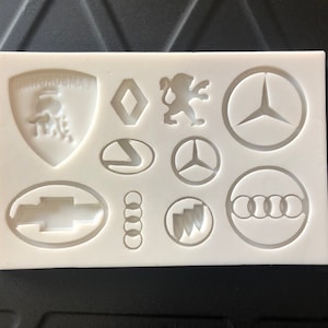 Car logo silicone mold, car logos mold, cars mold, fondant mold, cars mold