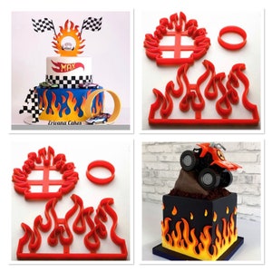 Fire Flames Cookie Cutter, Fire cutter, fire cookie cutter, flame cookie cutter, hotwheels, cookie cutter, Hot wheels cookie cutter