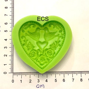 Hart vogels siliconen schimmel, sugarcraft schimmel klei schimmel