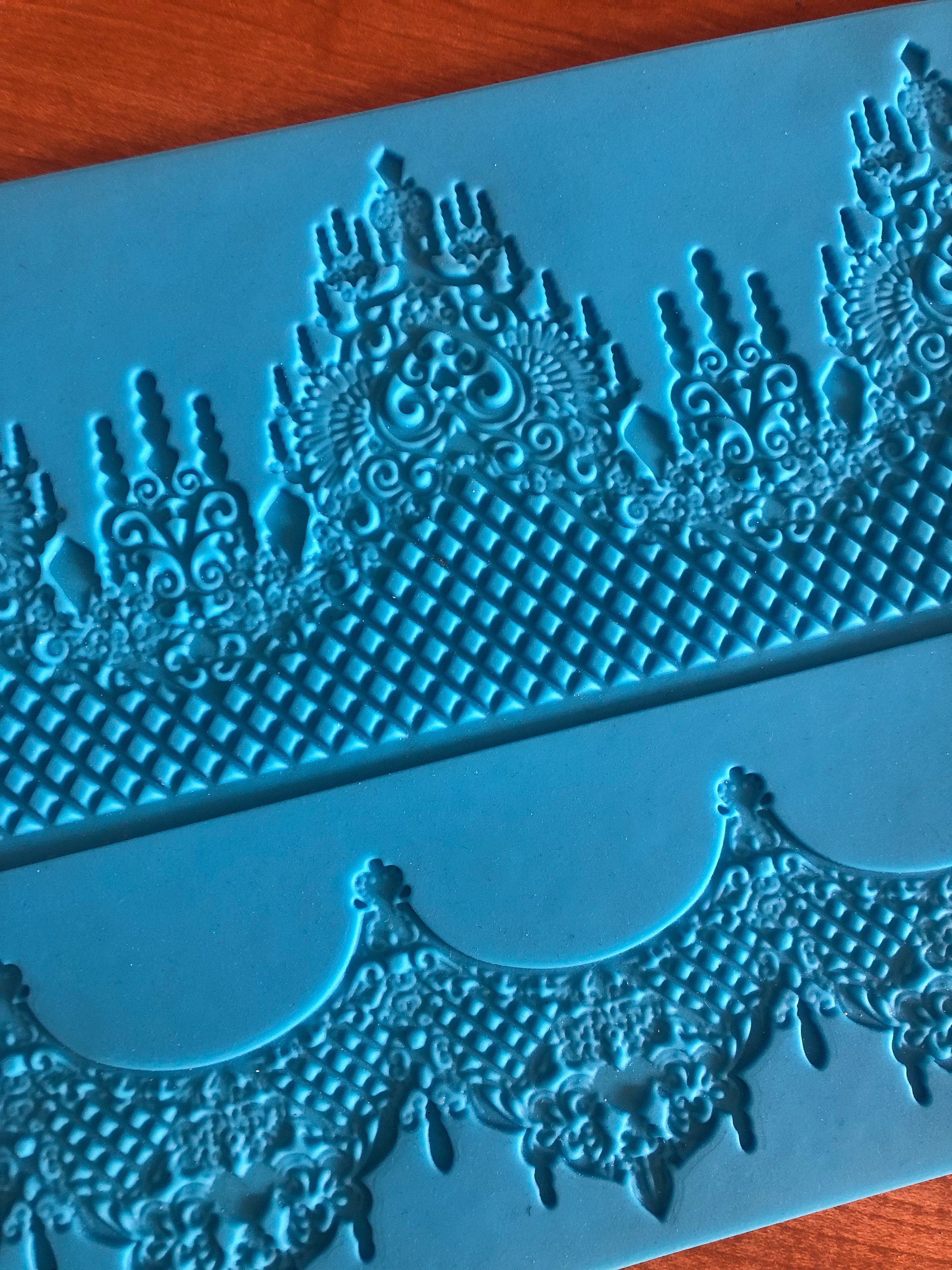 2 Design Lace Mat, Lace Mats, Lace Mat for Cakes, Cake Lace Mat, Sugar ...