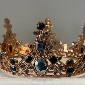 Crown topper, Crown cake topper, Chrome Rose Gold crown topper, Rose Gold crown topper, Baby photoshoot crown, gemstone crown topper