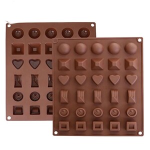 Heart, Square, Round Chocolate Mold, DIY Sugarcraft