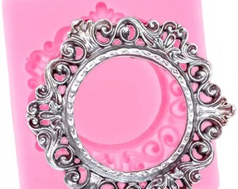 Vintage Scroll Frame Silicone Mold