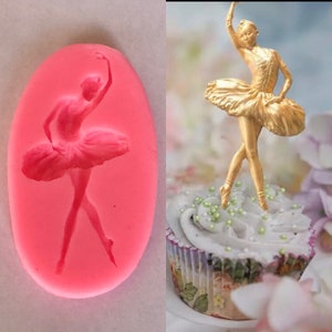 Ballet dancer silicone mold, dancer mold, ballet mold, fondant mold, diy mold