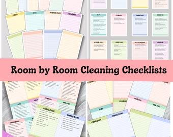 Printable Fillable Cleaning Schedule, Room by Room Cleaning checklist, Cleaning chart, Family Chore Chart, Goodnotes, Cleaning Checklist