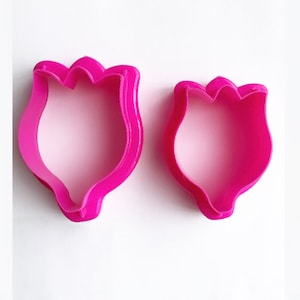 4 Sizes Tulip Cookie Cutter, tulip cutter, tulip cookie cutter,  fondant cutter, cookie cutter 2pcs