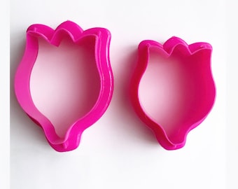 4 Sizes Tulip Cookie Cutter, tulip cutter, tulip cookie cutter,  fondant cutter, cookie cutter 2pcs