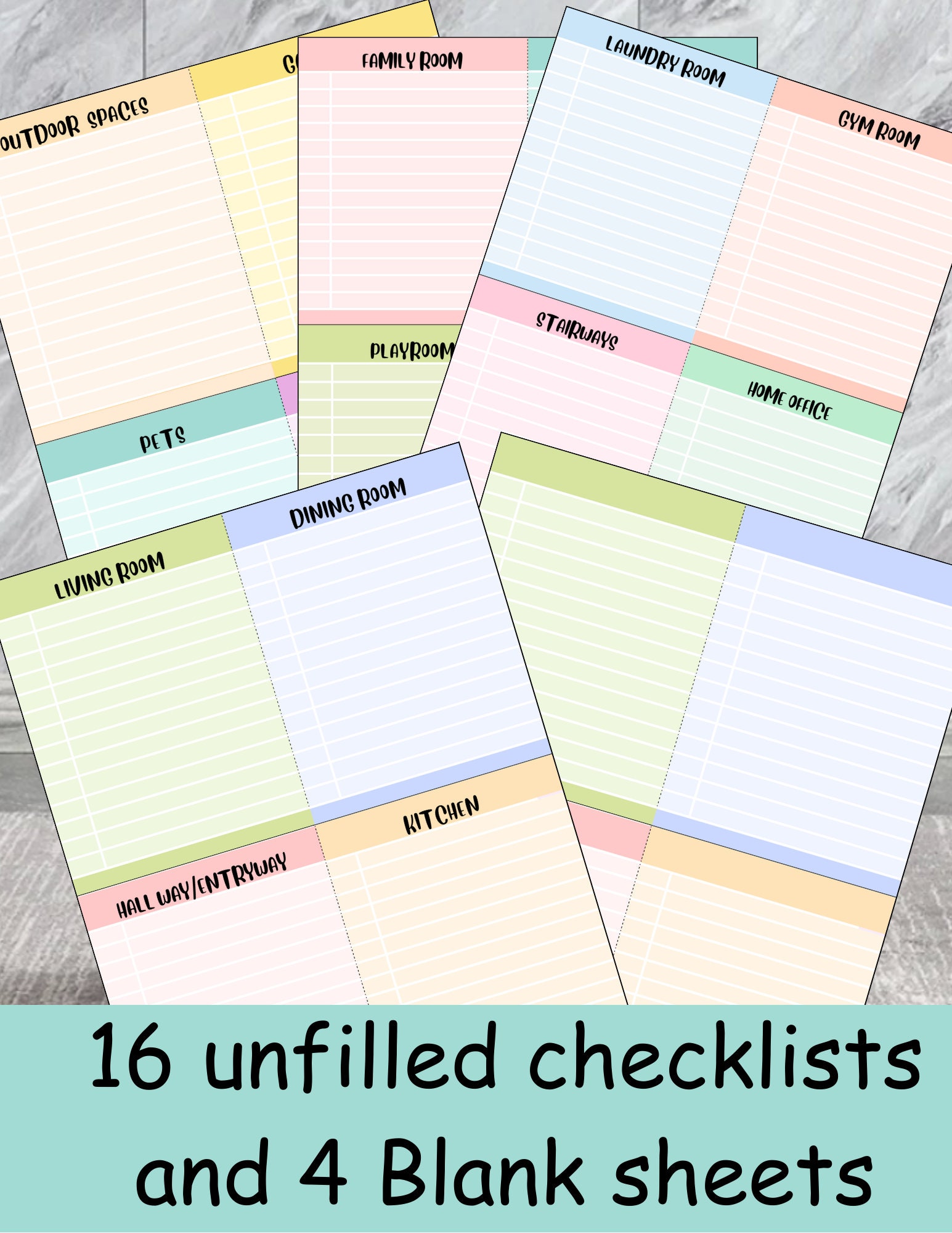 Printable Fillable Cleaning Schedule, Room by Room Cleaning Checklist ...
