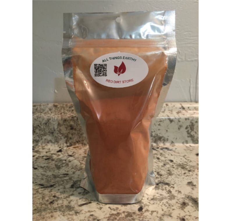 Red Dirt, 1 Lbs Red Clay, Earthy Powder, Red Clay, Dirt, Rain Dirt, Natural Iron,oklahoma Red
