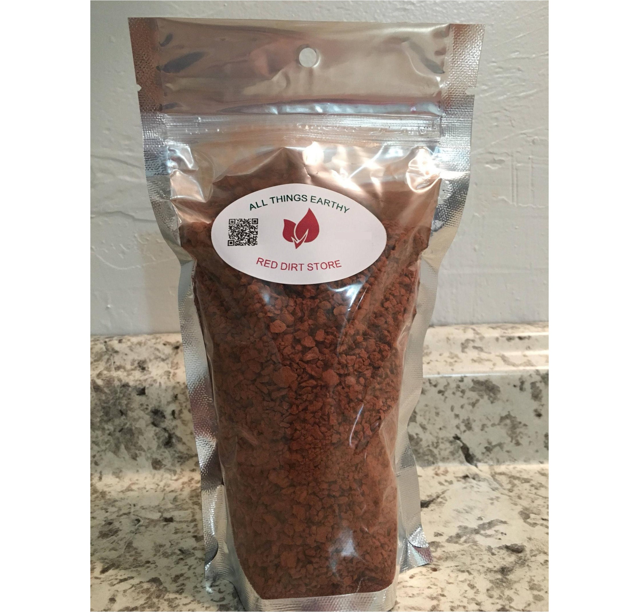 Red Dirt Edible, 1 Lbs Earthy Medium Grade, Red Clay, Dirt, Rain Dirt