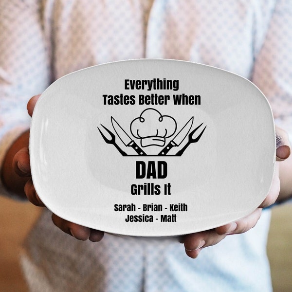 Grill Plate Father's Day Etsy