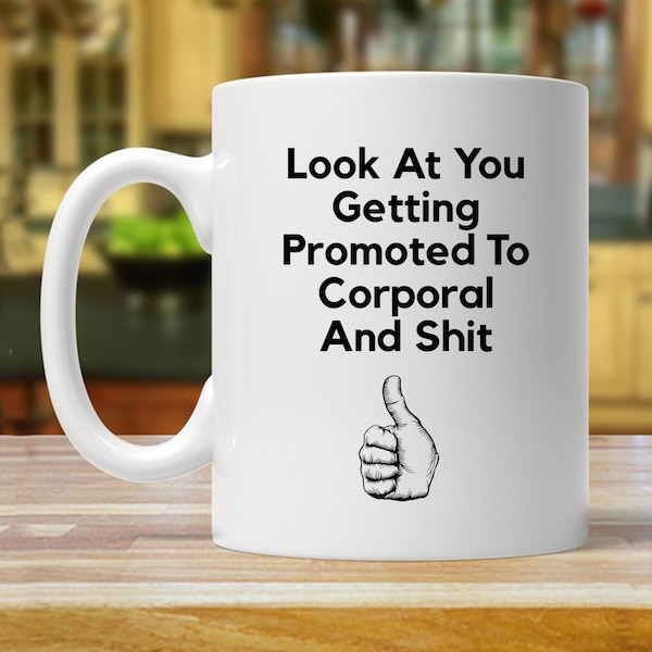 corporal promotion gift, corporal gift, corporal graduation, corporal mug, corporal mugs, funny corporal gifts, corporal present