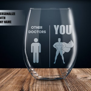 gift for doctor, personalized doctor gift ideas, doctor gift for men, doctor wine glass, custom doctor gifts, best doctor ever