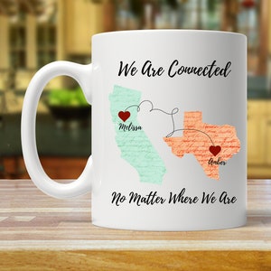 Best Friends forever, best friend gift, long distance friendship, custom friendship gift, Long Distance Mug, BFF Mug,