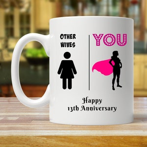 13 year anniversary gift for wife, 13th anniversary gift for women, best wife ever anniversary present, thirteen year anniversary gifts her