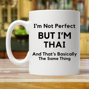 Thailand gift, gift for Thai, Thailand gifts, Thai pride, Thailand flag, i love Thailand, Thailand coffee mug, Thai present, Thai proud image 1