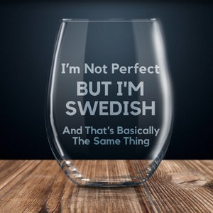 swedish gift, gift for swedish, swedish pride, swedish flag, swedish wine glass, proud swedish, i love sweden, swedish gifts