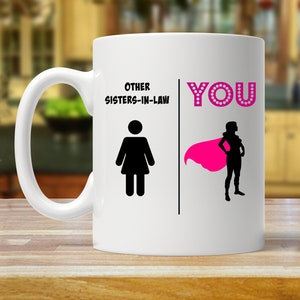 sister in law gift, sister in law gifts, gift for sister in law, sister in law mug, super sister in law mug, sister in law gift ideas