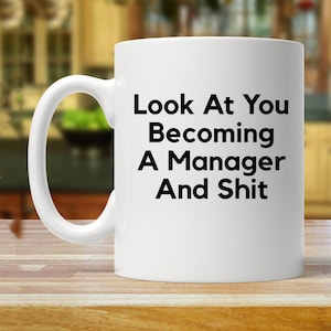new manager gift, manager gift, manager promotion gift, manager mug, funny manager mugs, novelty manager coffee cup, gift for manager