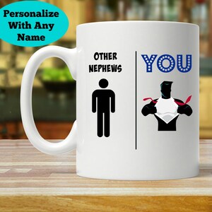 nephew gifts, super nephew, gift for nephew, nephew mug, funny nephew gift, nephew birthday present, nephew gift ideas, nephew joke gag