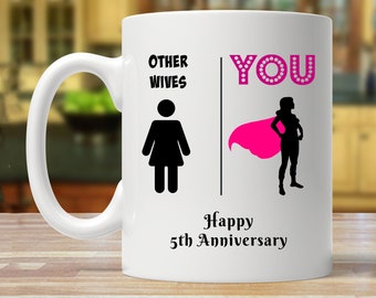 5 year anniversary gift for wife, 5th anniversary gift for women, best wife ever anniversary present, five year anniversary gifts for her