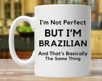 Braziliaans cadeau, cadeau voor Braziliaans, Braziliaanse geschenken, Brazilië trots, Braziliaanse vlag, ik hou van Brazilië, Braziliaanse mok, trots Braziliaans