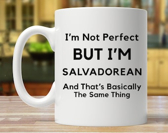 Salvadorean gift, gift for Salvadorean, El Salvador gifts, Salvadorean pride, Salvadorean flag, i love El Salvador, Salvadorean coffee mug