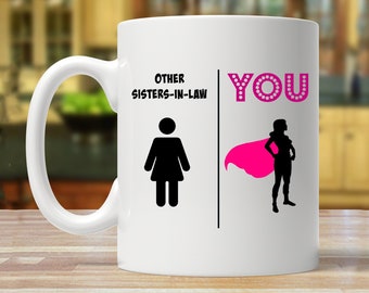 sister in law gift, sister in law gifts, gift for sister in law, sister in law mug, super sister in law mug, sister in law gift ideas