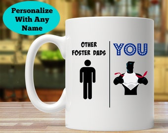 foster dad gifts, gifts for foster dad, foster dad mug, funny foster dad gift, super foster dad, foster dad birthday present, foster father