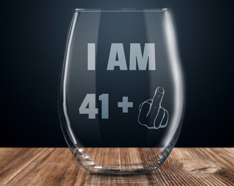 42 year old 42nd birthday gift 42nd gag gift ideas 42nd birthday present forty two years 42nd birthday wine glass 42nd birthday party
