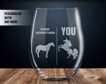 personalized godmother gift ideas, gift for godmother, godmother gift, godmother wine glass, best godmother ever, mothers day