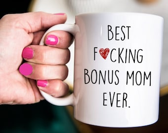 Moederdagcadeau, bonusmoedercadeau, cadeau voor bonusmoeder, grappig moederdagcadeau, bonusmoedermok