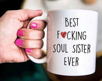 soul sister gift, gift for soul sister, soul sister mug, funny soul sister gift