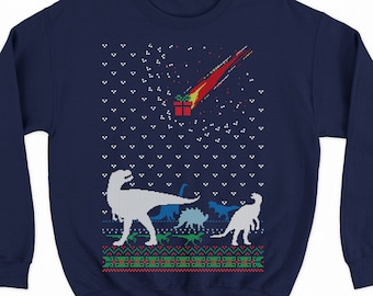 funny t-rex sweater for women and men, dinosaur Extinction Christmas sweater, Tyrannosaurus sweatshirt, dinosaur ugly Christmas sweater