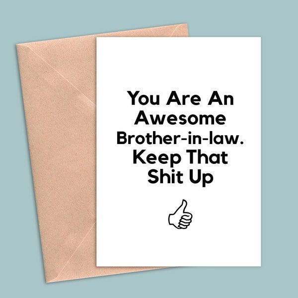 funny brother-in-law greeting card, brother-in-law birthday card, brother-in-law gift for men, brother-in-law thank you gifts