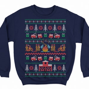 firefighter Christmas sweater, firefighter ugly Christmas sweater, fireman sweatshirt, firefighter Christmas gift, Christmas shirt men women